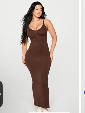 wild fable Brown Ruched Bust Maxi Dress